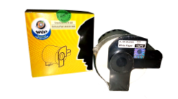 WeP Compatible  Brother DK 22205 White Continuous paper Labels (62mmX 30.48mtrs) चे चित्र